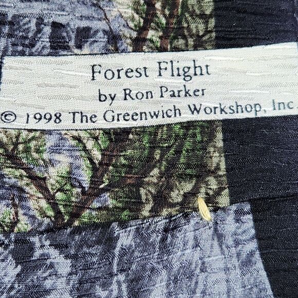 Vtg Endangered Species Tie Eagles Silk Nature Outdoors Career Business Casual - Picture 4 of 9